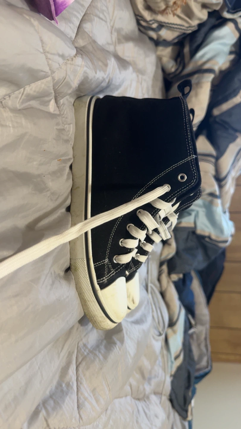 ardene High Top Toe Cap Sneakers Black Size 7 - photo 3