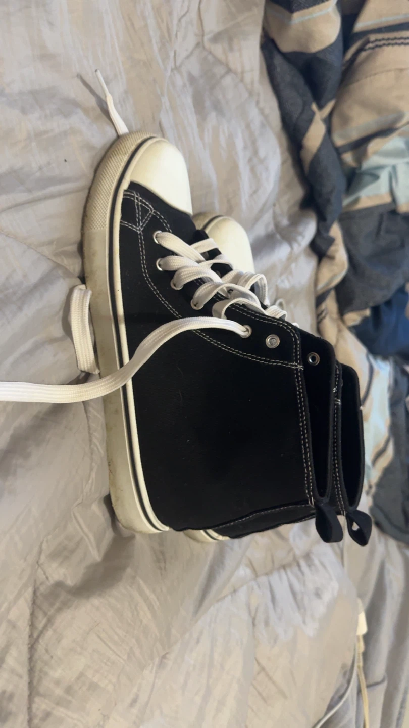 ardene High Top Toe Cap Sneakers Black Size 7 - photo 4