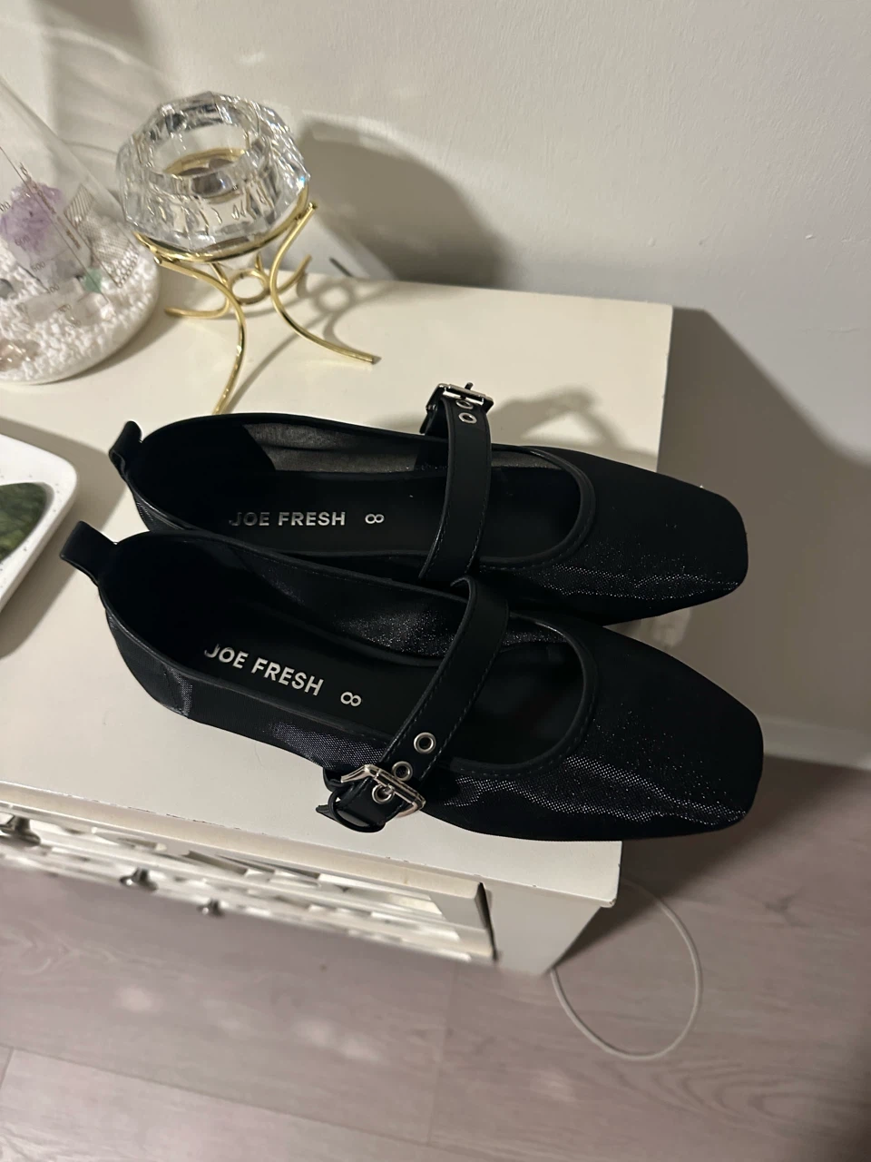 Joe Fresh black mesh Mary Jane flats - photo 2