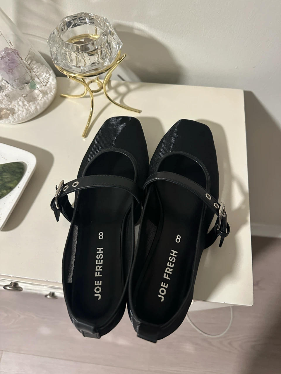 Joe Fresh black mesh Mary Jane flats - photo 3