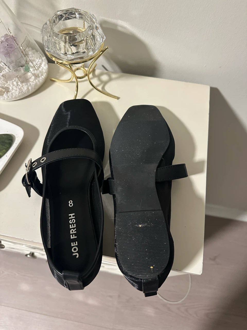 Joe Fresh black mesh Mary Jane flats - photo 4