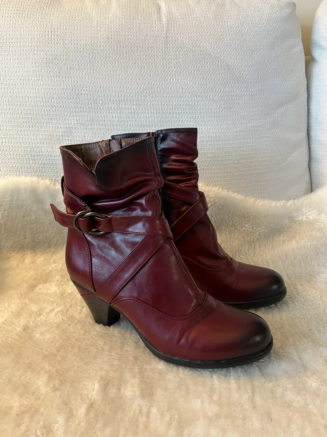 Vangelo Donna Burgundy Ankle Boots - photo 2