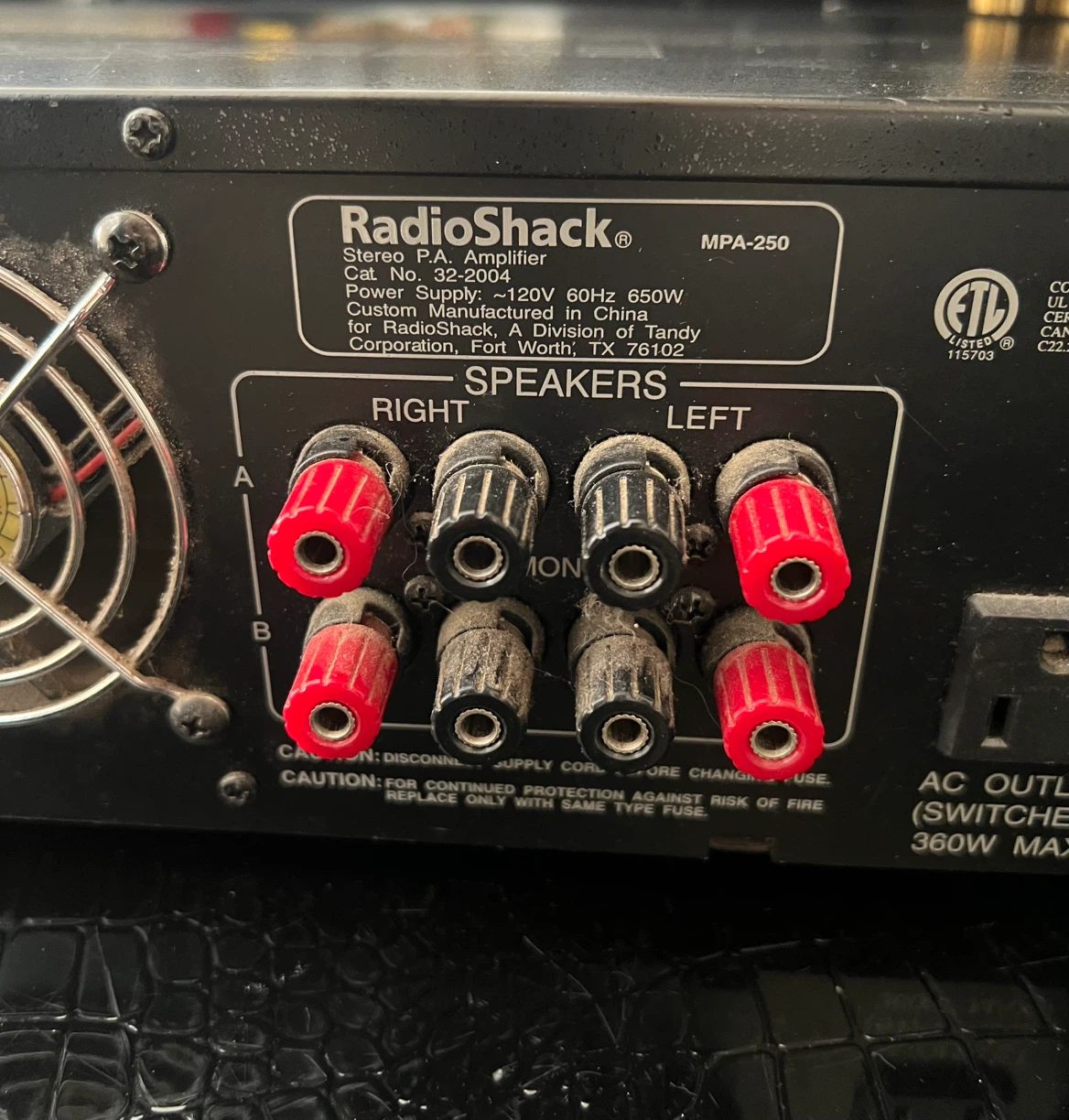 RadioShack MPA-250 Stereo PA Amplifier - photo 4