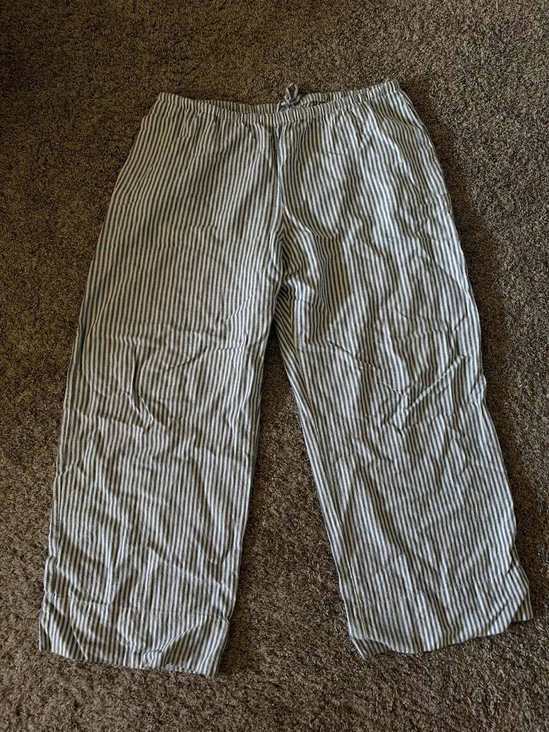 Striped linen pants