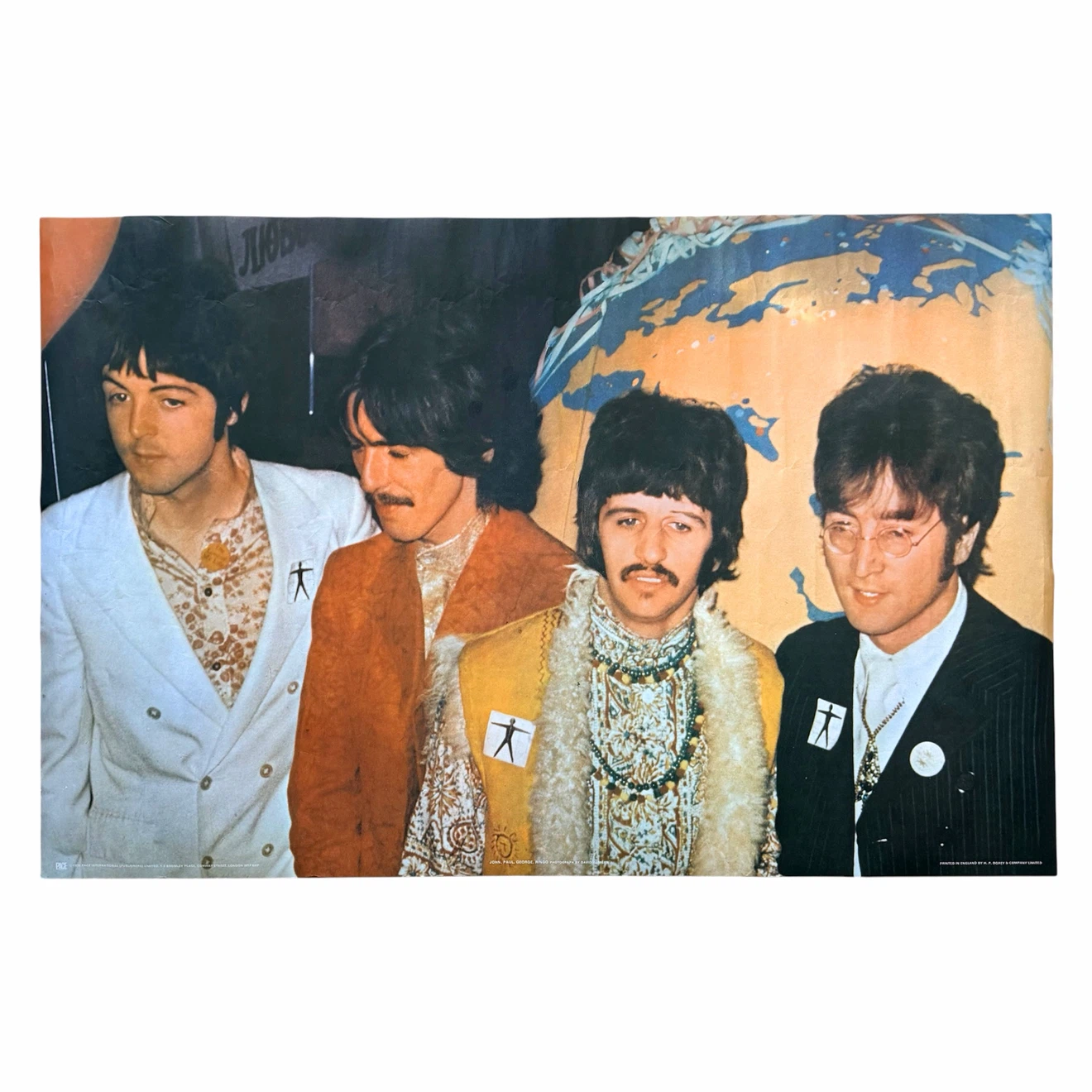 Vintage 1970 Pace Beatles Our World Poster