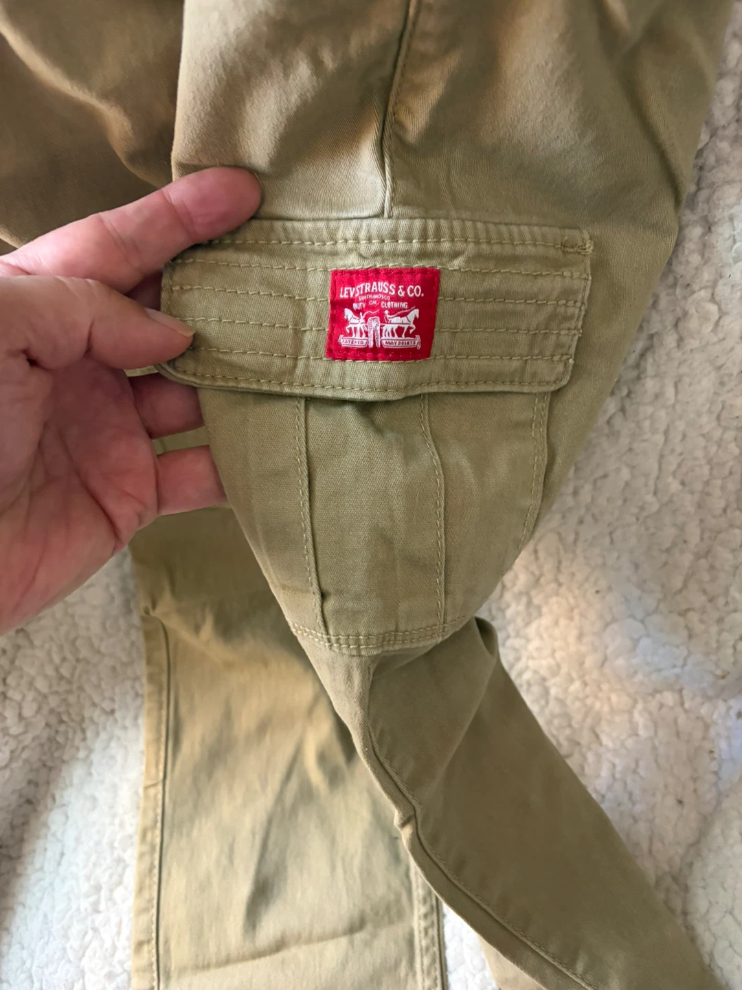 Levi's Boys' Cargo Pants, Tan, Size 10 - photo 3