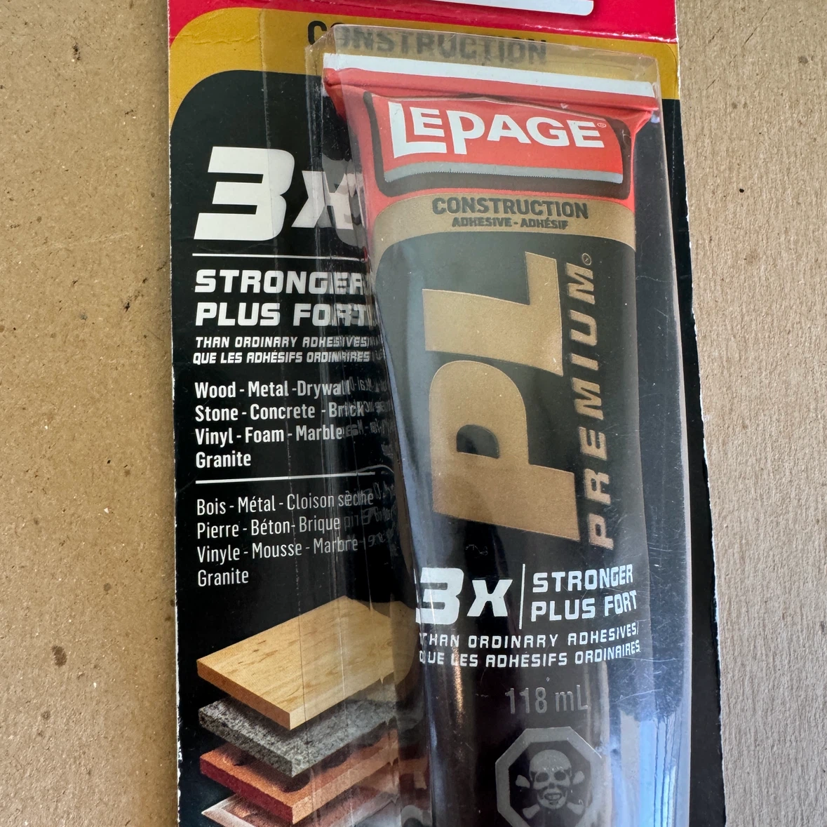 2 Tubes of LePage PL Premium Construction Adhesive 118 ml - photo 2