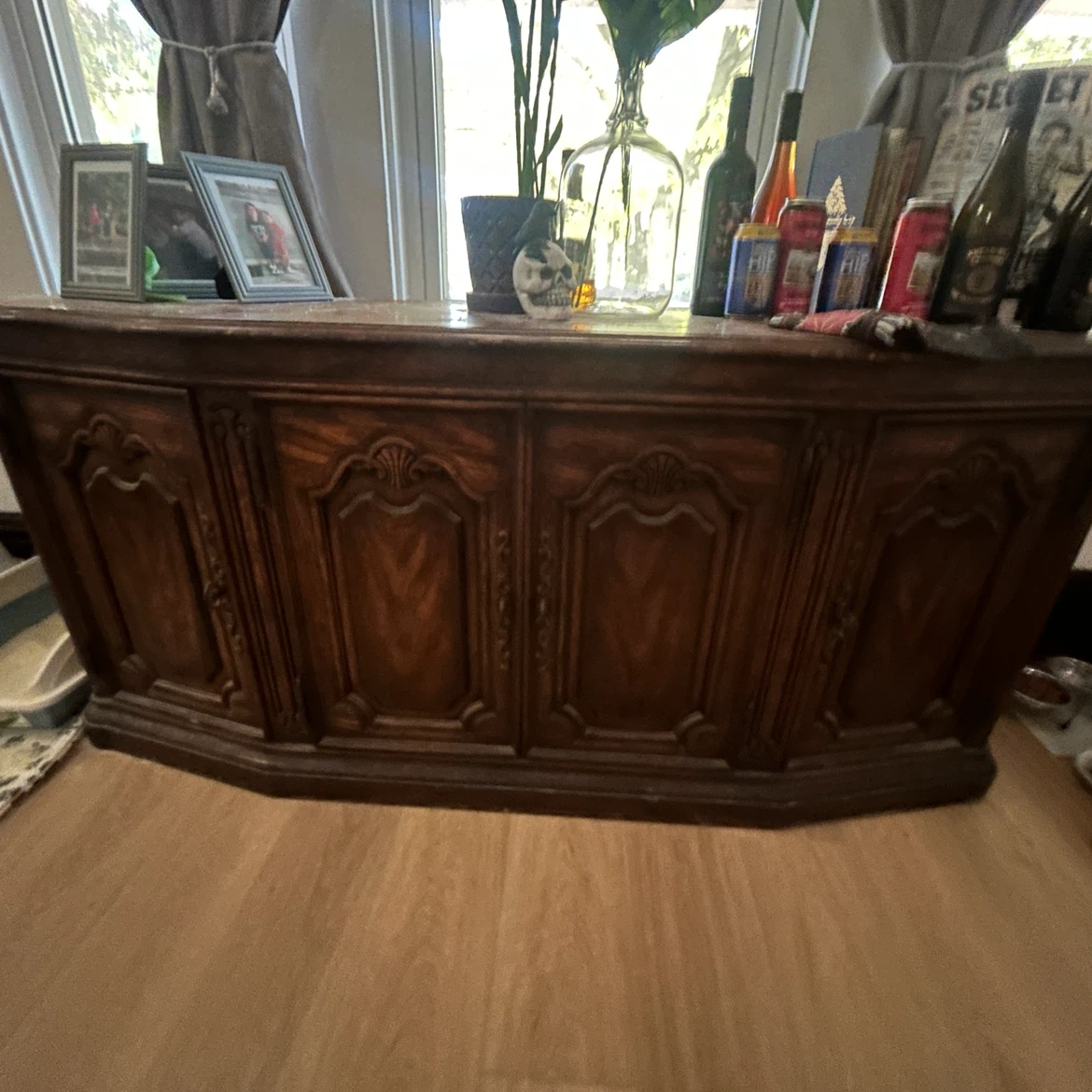 Vintage Wooden Credenza Sideboard - photo 2