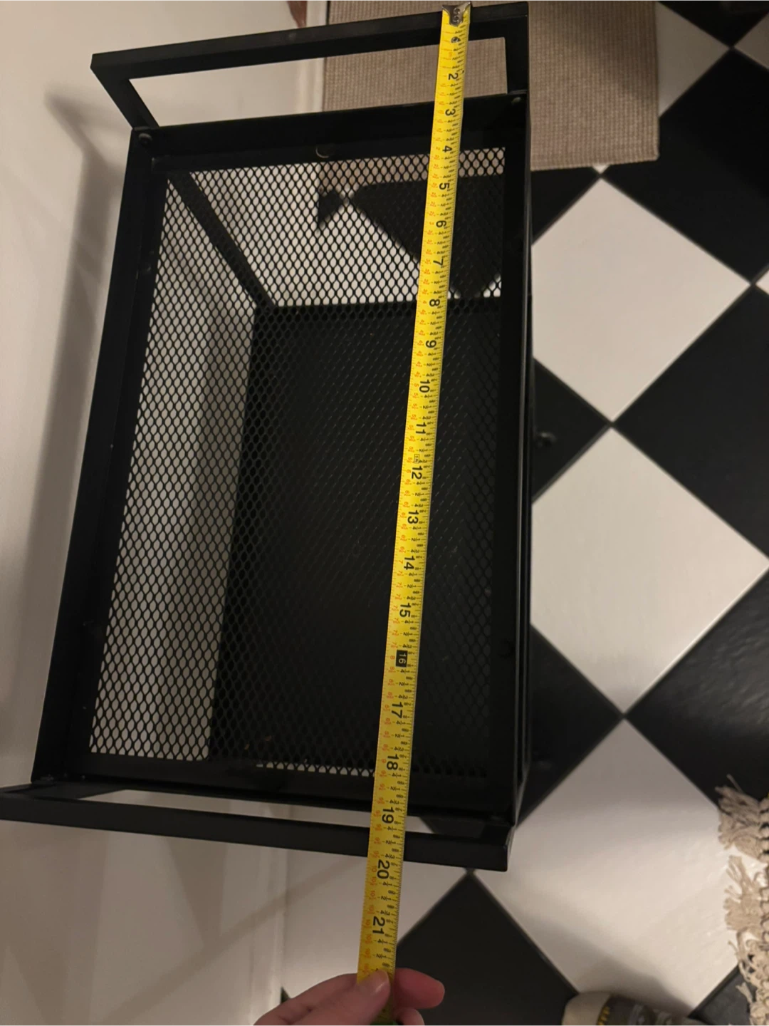 3-Tier Black Metal Rolling Storage Cart - photo 3