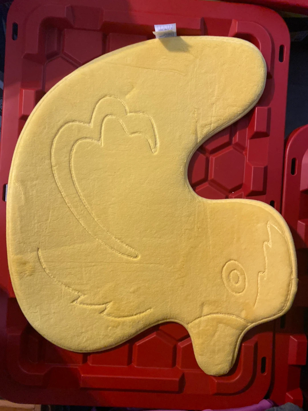 Yellow Duck Shaped Bath Mat