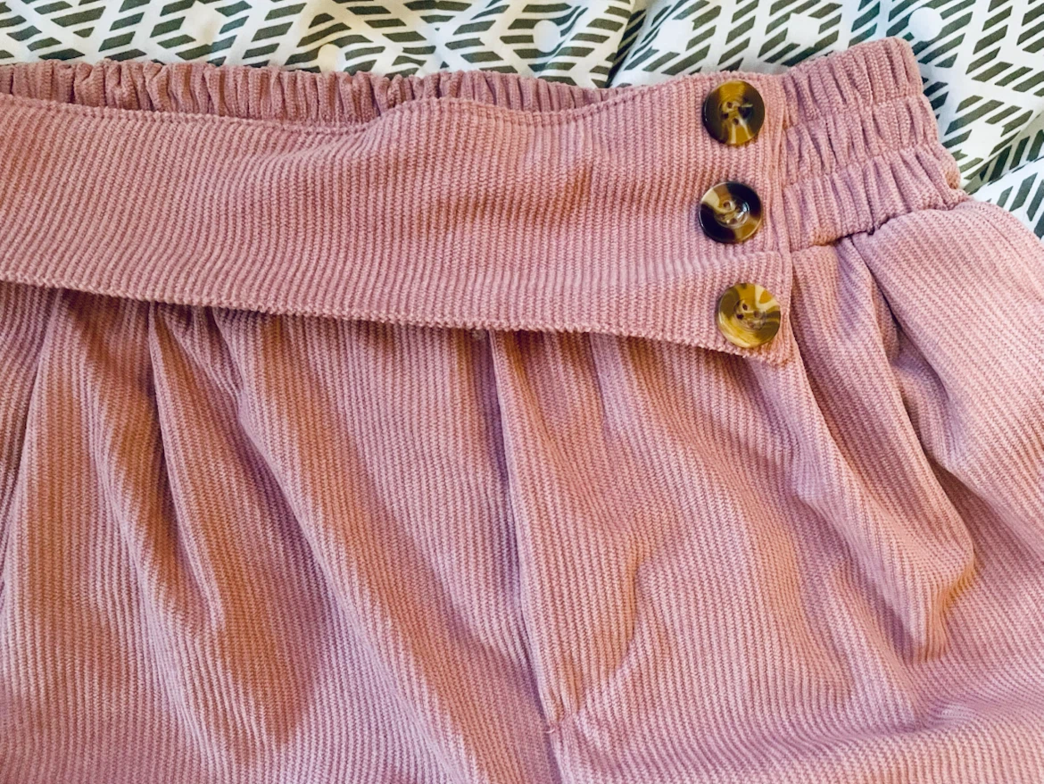 Pink Corduroy Wide-Leg Trousers - photo 4