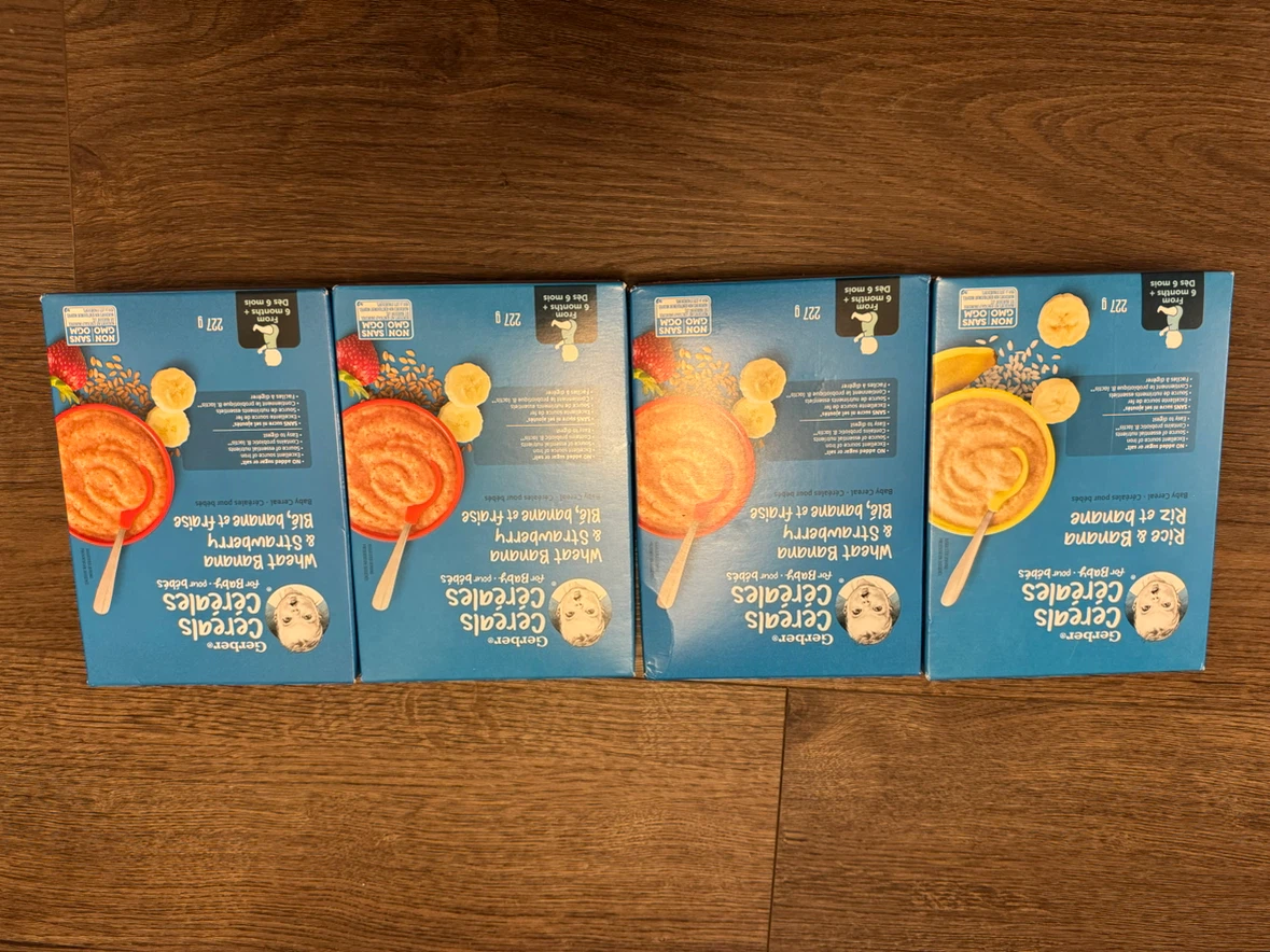Gerber Baby Cereals, 4 Boxes