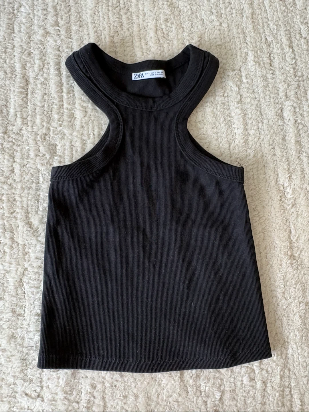 MOVING! Only $5! Black Zara Ribbed Tank Top fits like XS