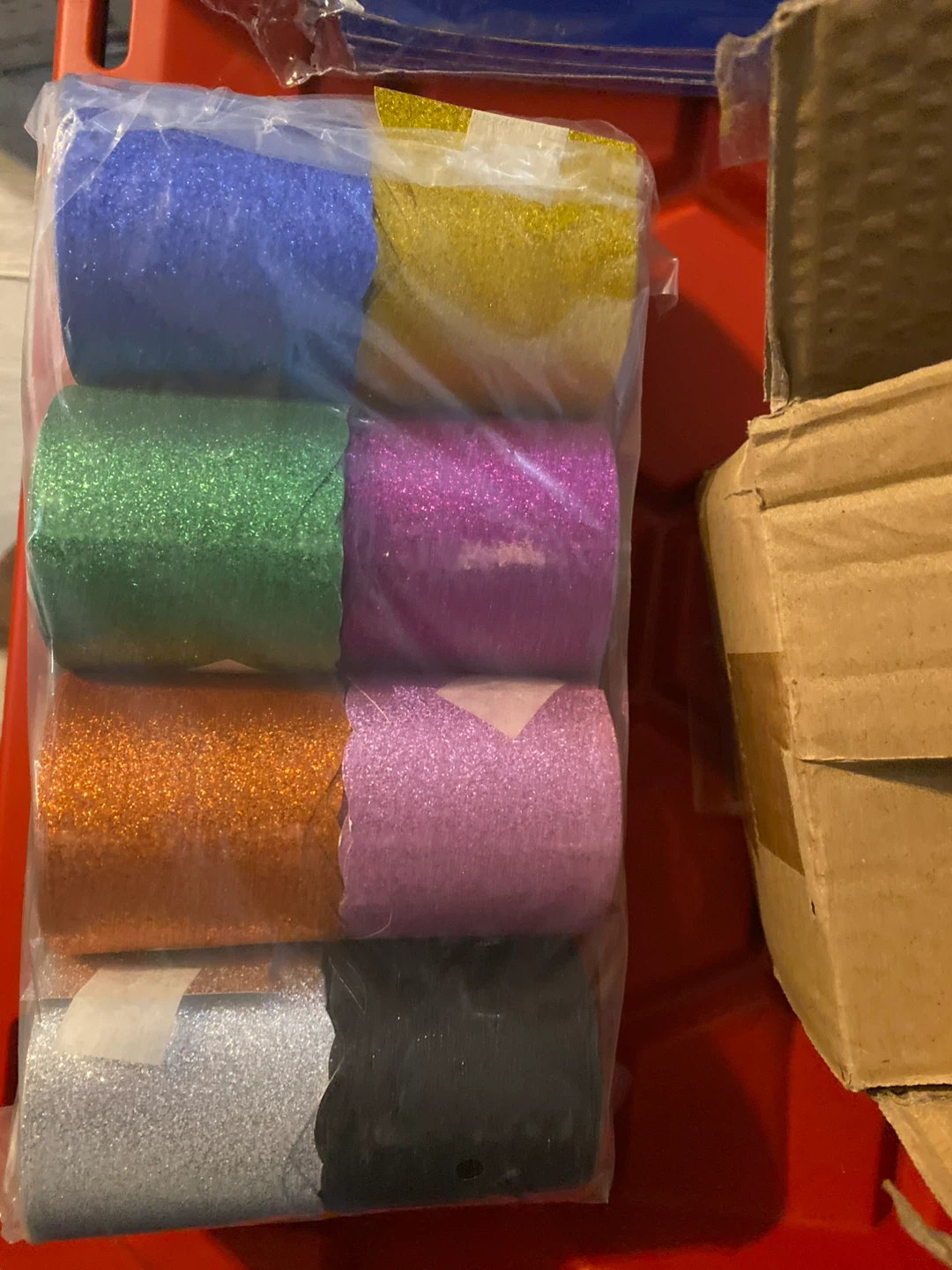 Set of Glittery Tulle Rolls