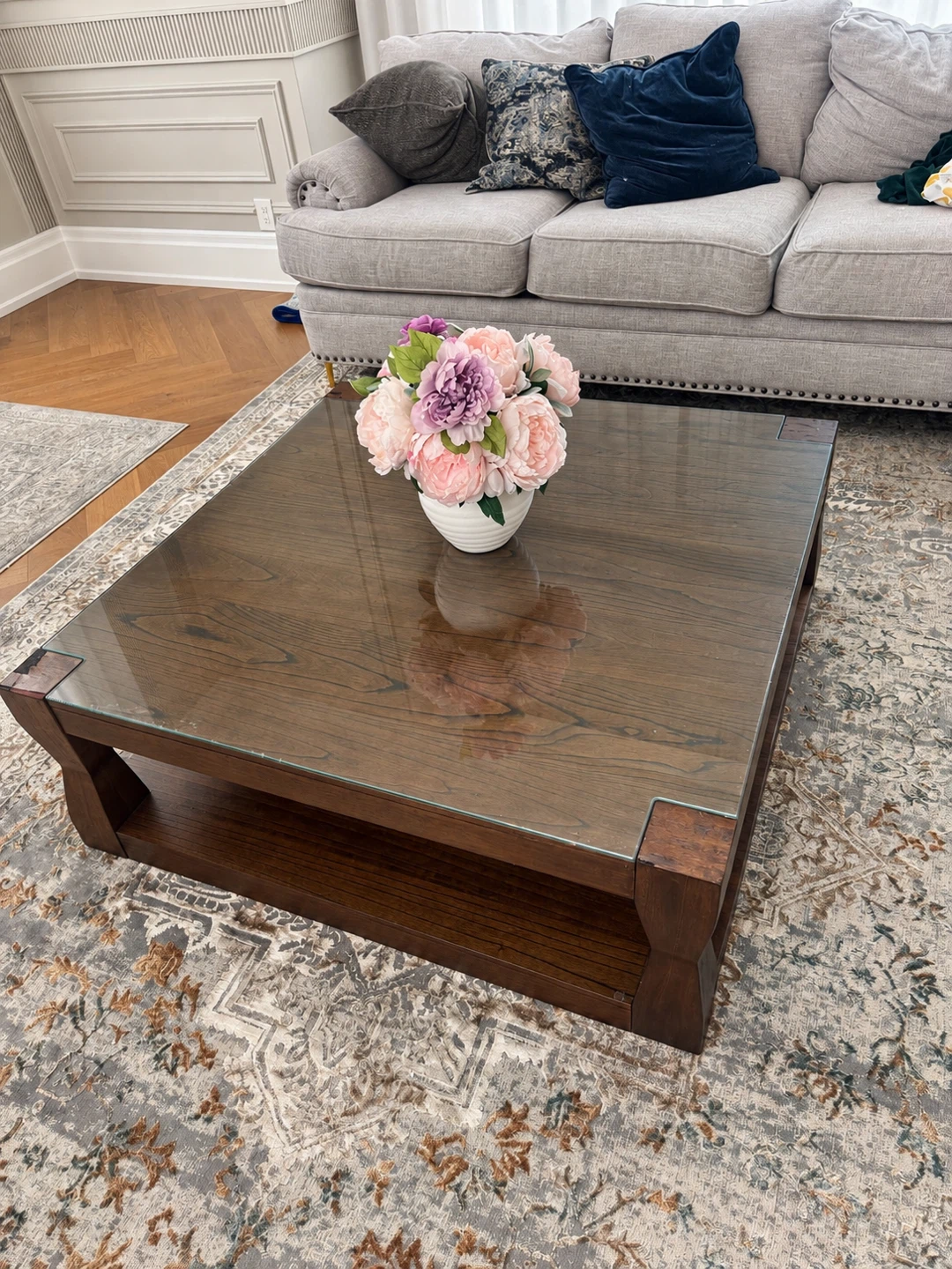 Wooden Coffee table Plus custom glass - photo 3