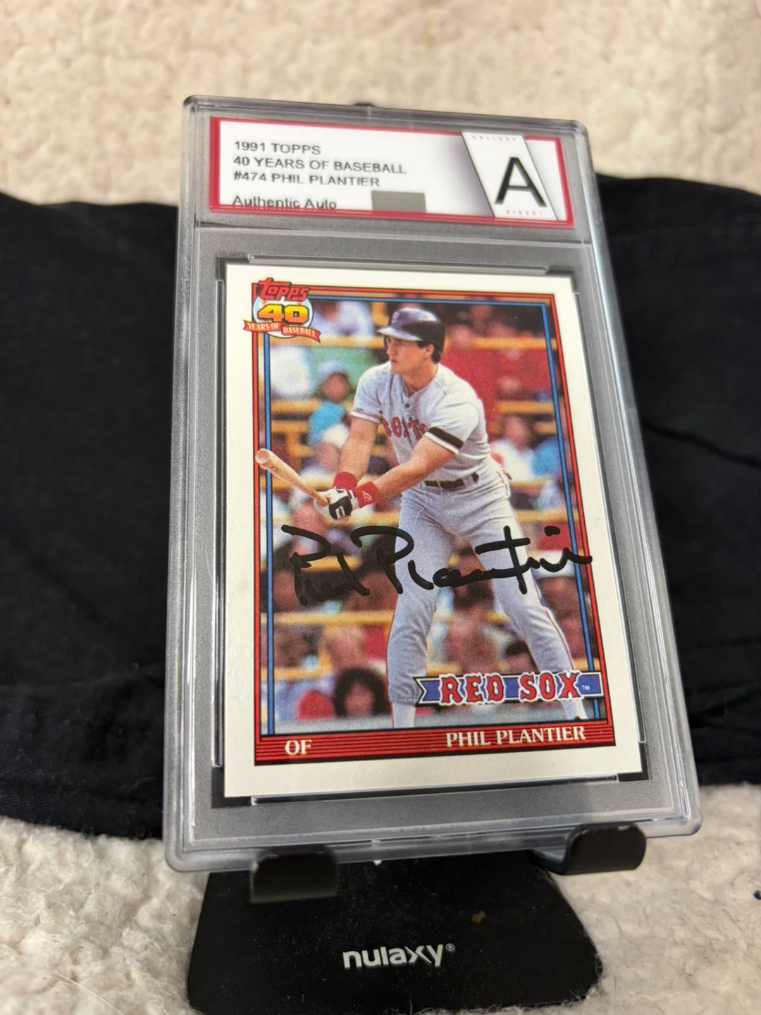 1991 Topps Phil Plantier Authentic Auto Baseball Card
