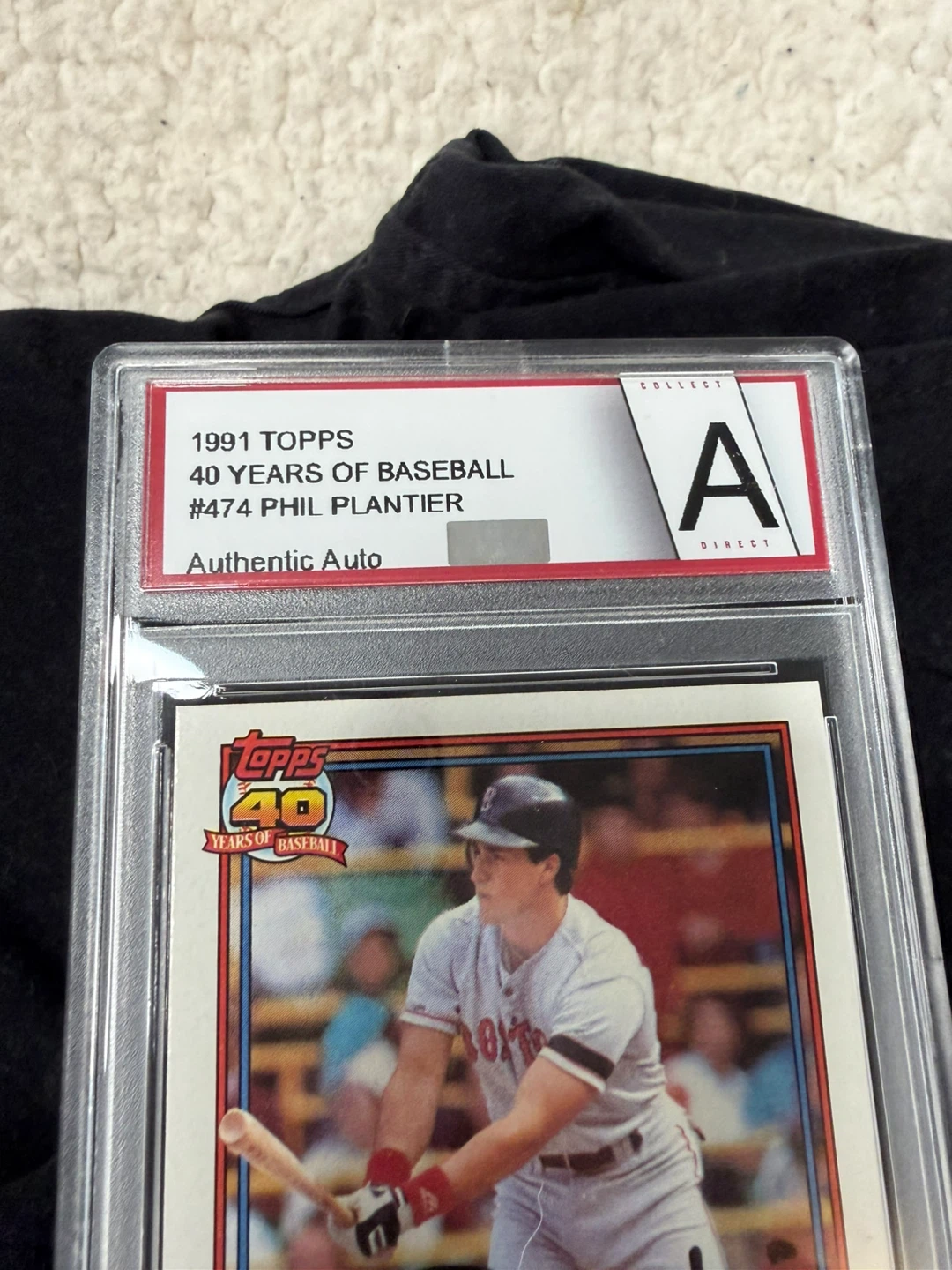 1991 Topps Phil Plantier Authentic Auto Baseball Card - photo 3