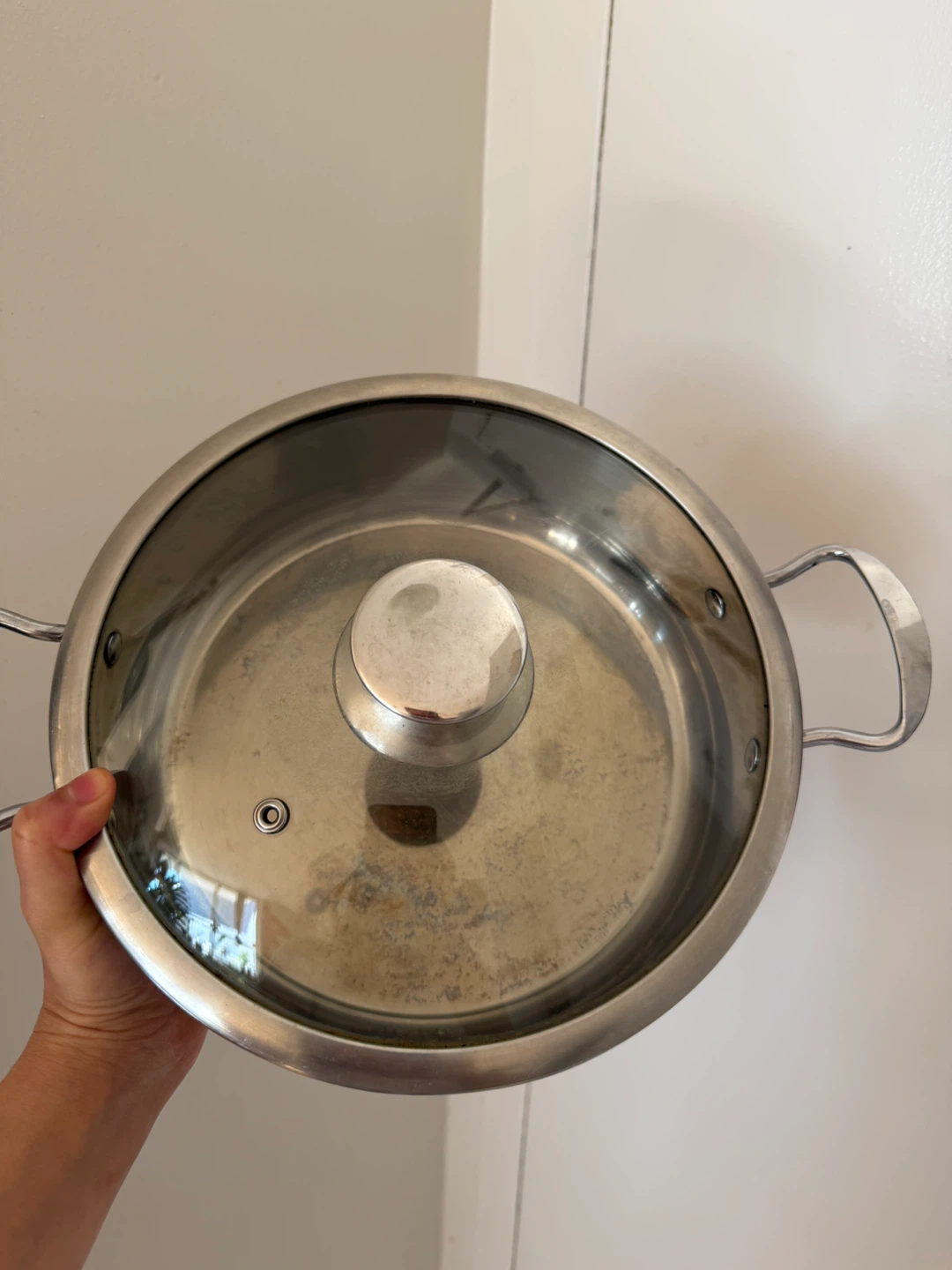 Stainless Steel Cooking Pot with Glass Lid - photo 2