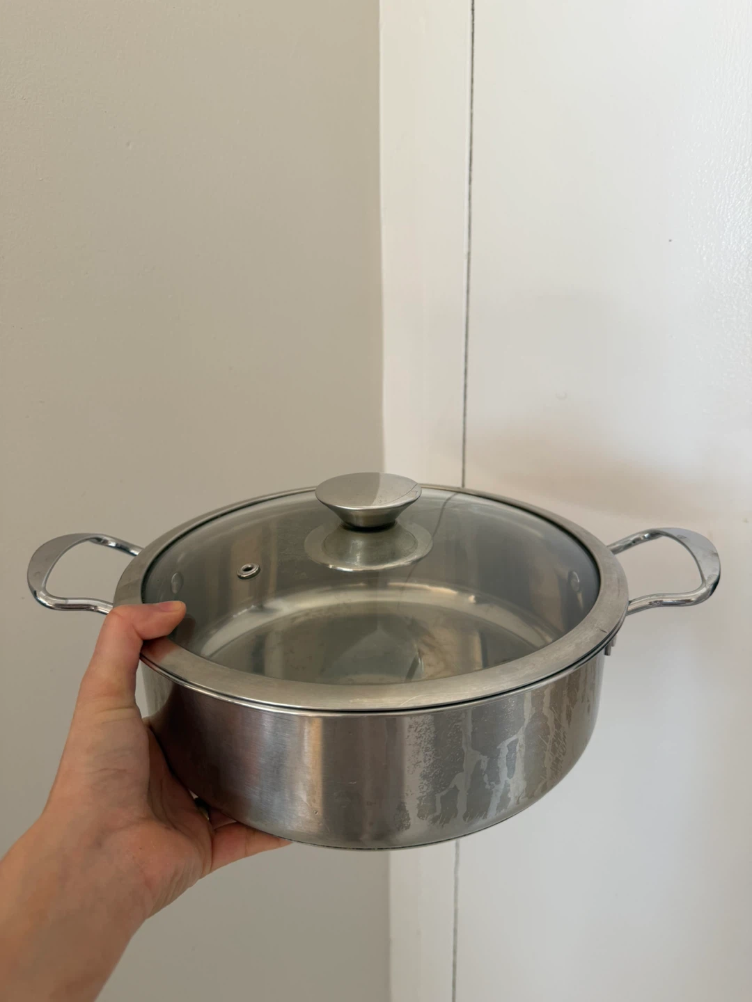 Stainless Steel Cooking Pot with Glass Lid - photo 4