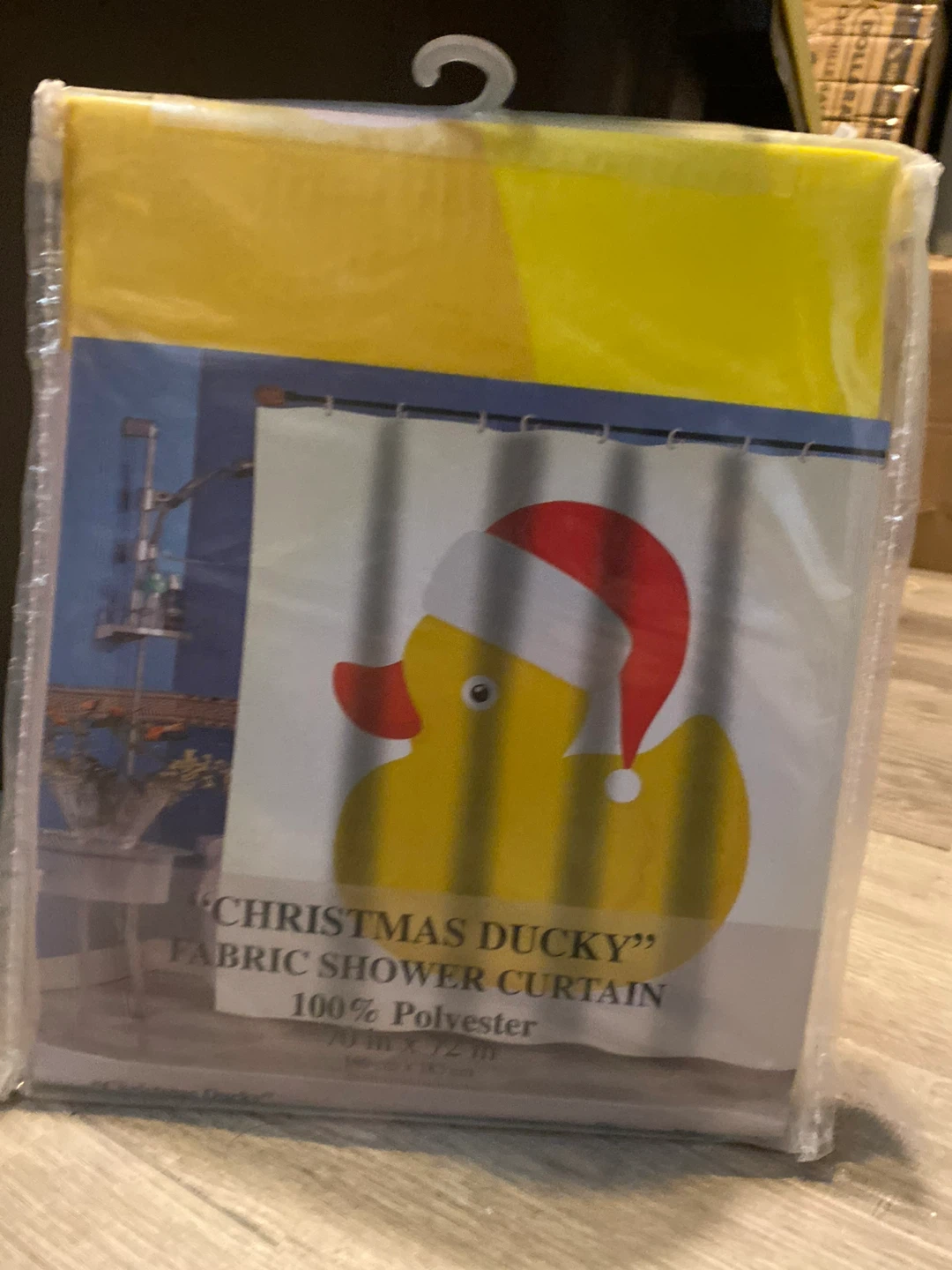 Christmas Ducky Fabric Shower Curtain