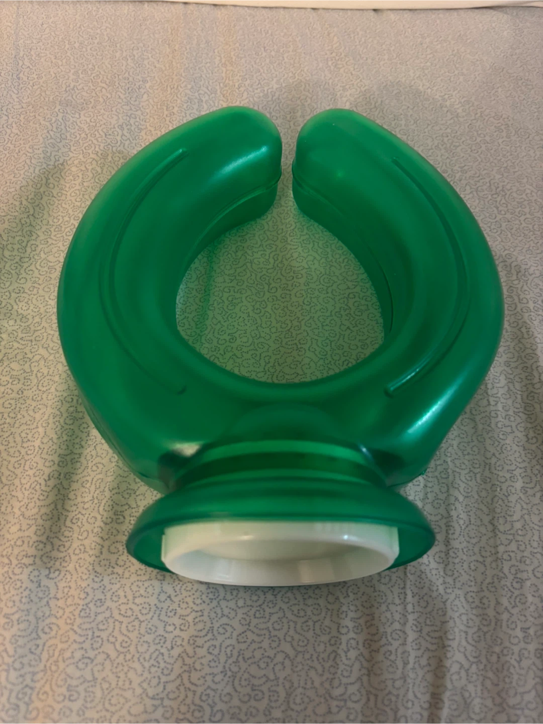 Green pvc hot water bottle for neck