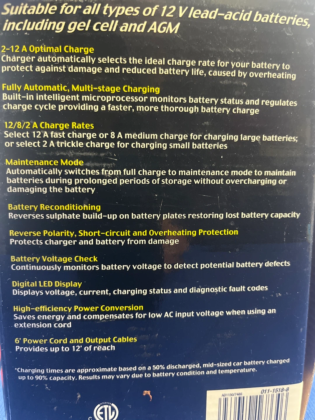BNIB MotoMaster Eliminator Intelligent Battery Charger - photo 4