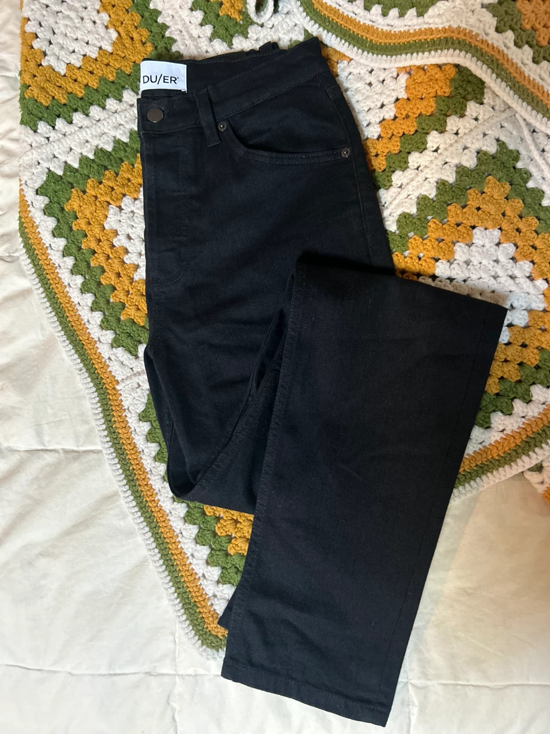 DU/ER Black Jeans UNWORN Straight Leg 28x31