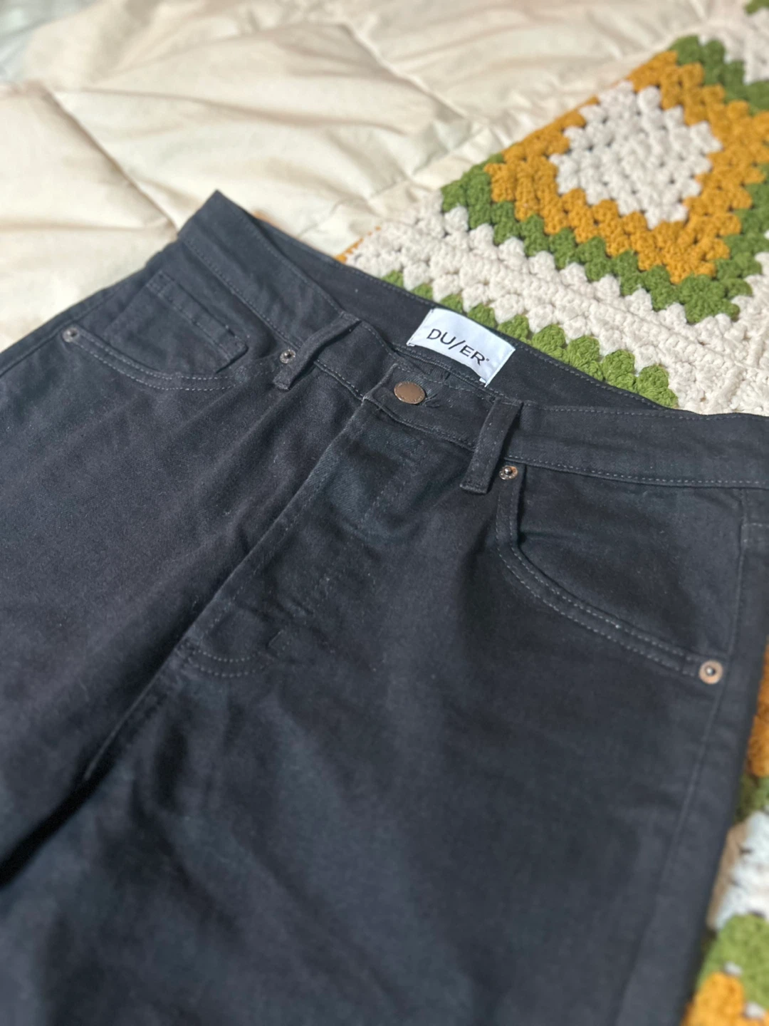 DU/ER Black Jeans UNWORN Straight Leg 28x31 - photo 2
