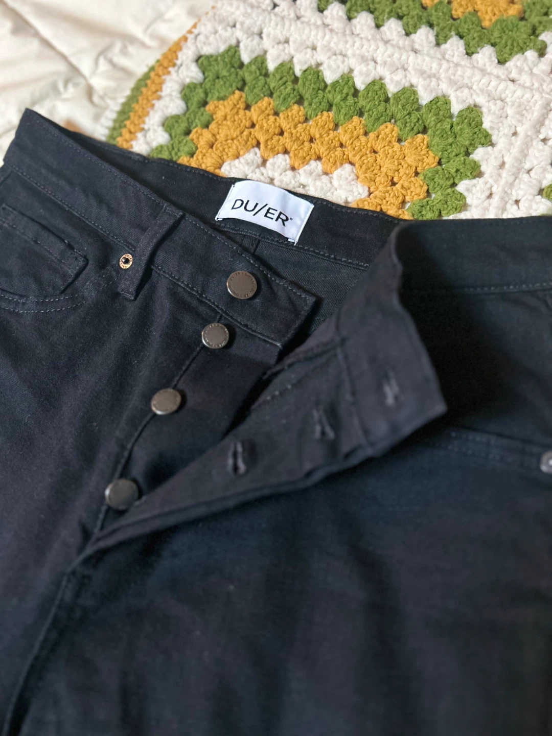 DU/ER Black Jeans UNWORN Straight Leg 28x31 - photo 3
