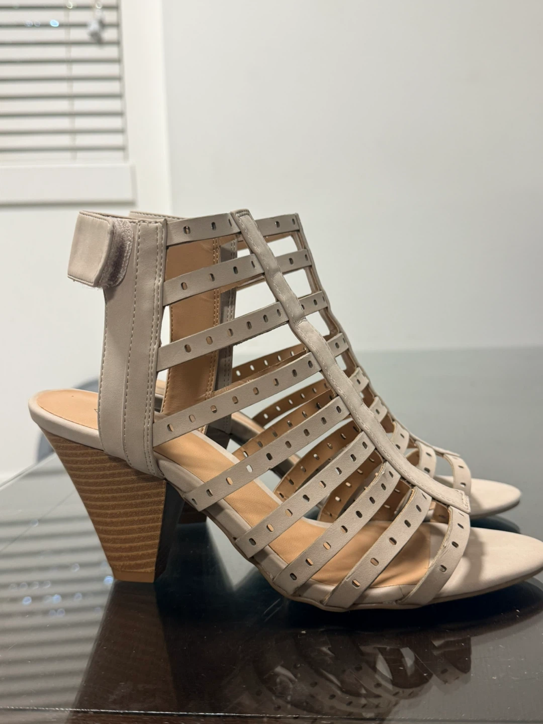 Beige Gladiator Heeled Sandals US Size 8 - photo 2