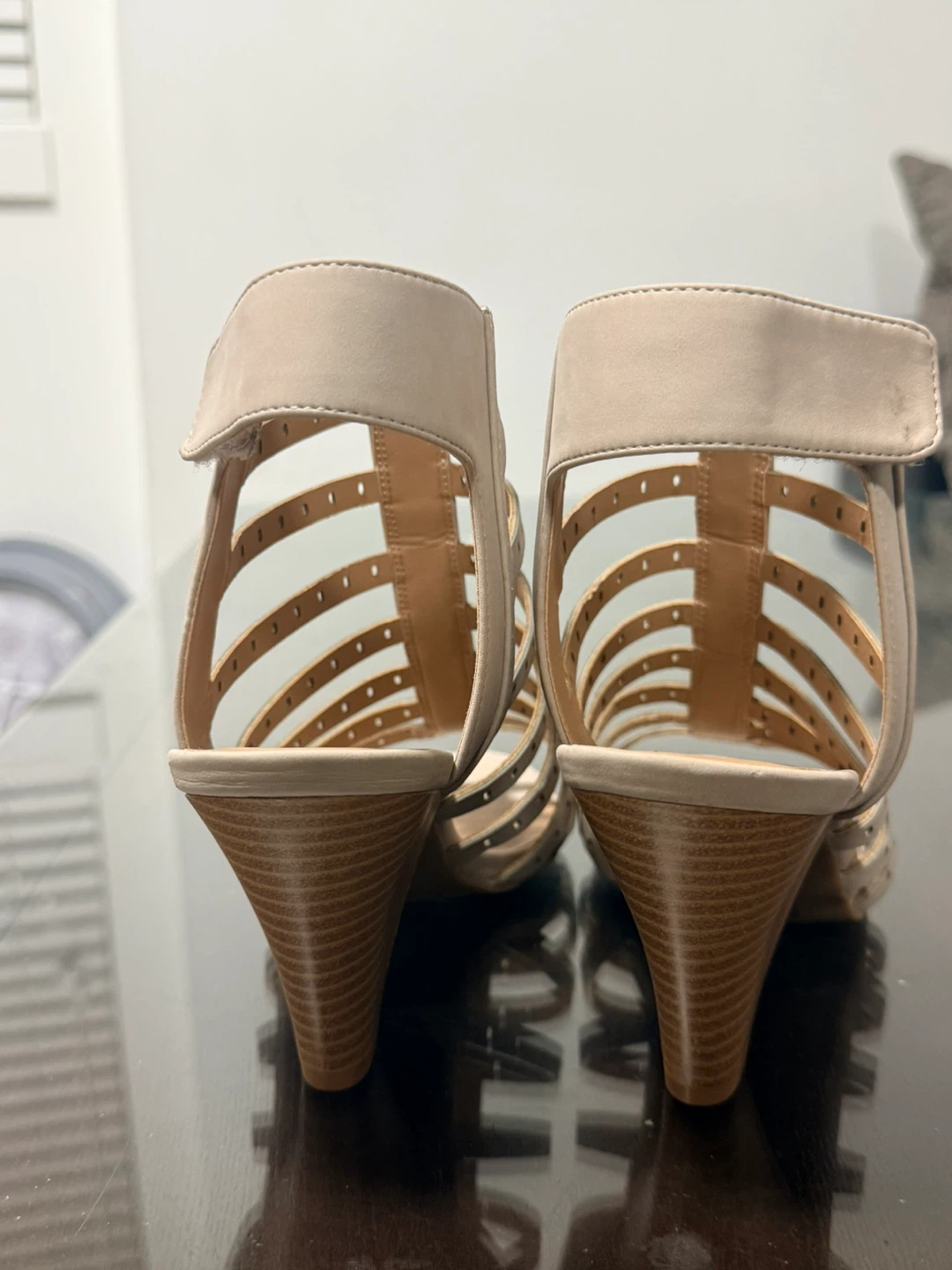 Beige Gladiator Heeled Sandals US Size 8 - photo 3