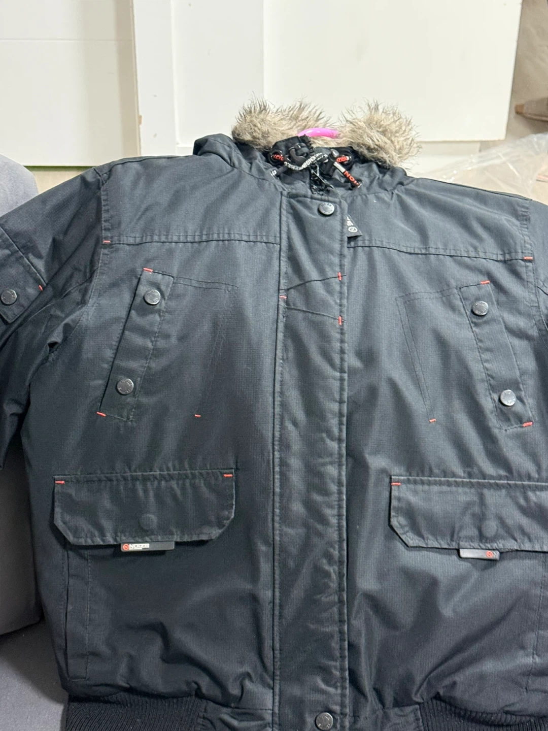 Noize Black Winter Bomber Jacket