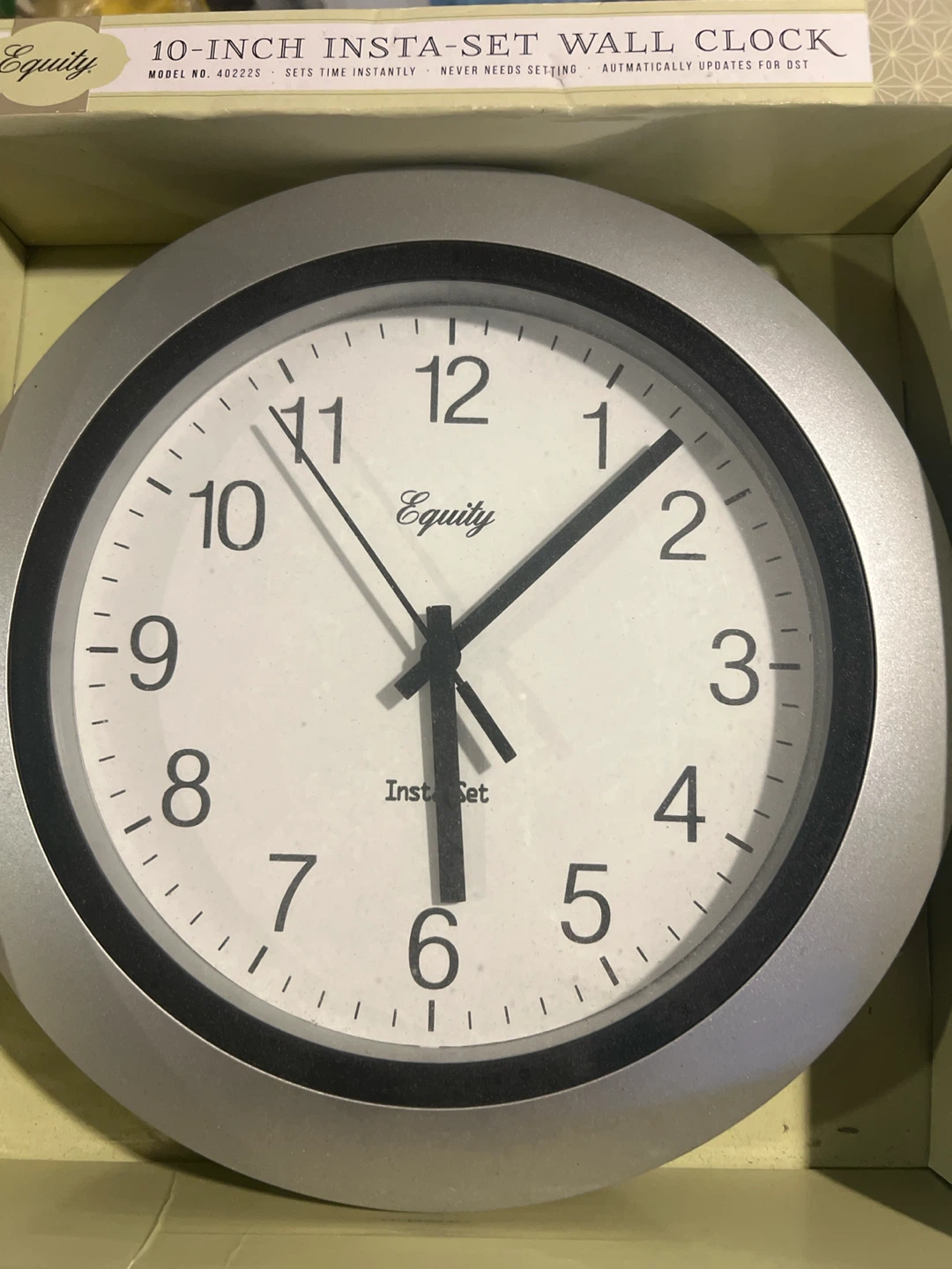 Equity 10-Inch Insta-Set Wall Clock