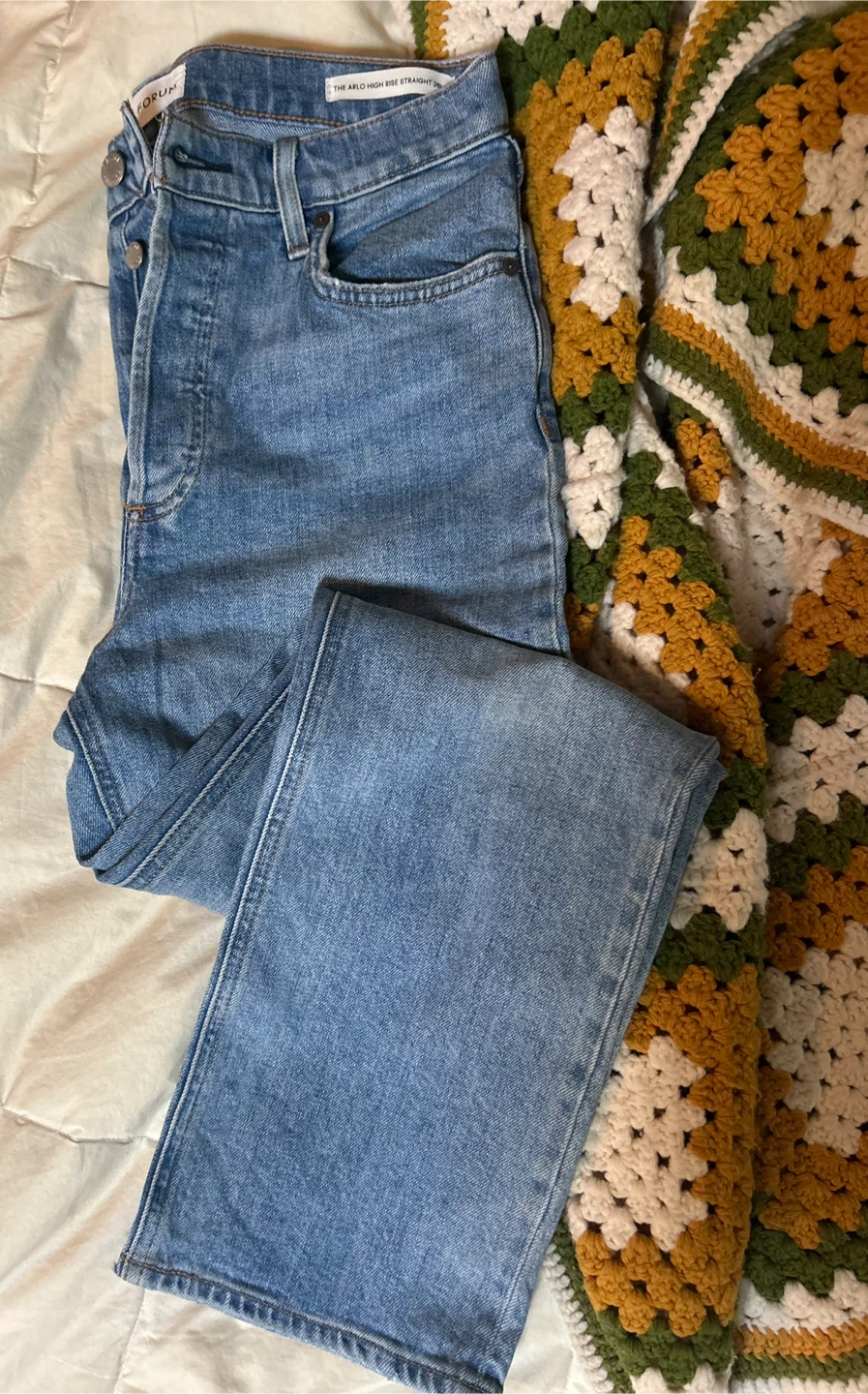 Denim Forum The Arlo High Rise Straight Jeans
