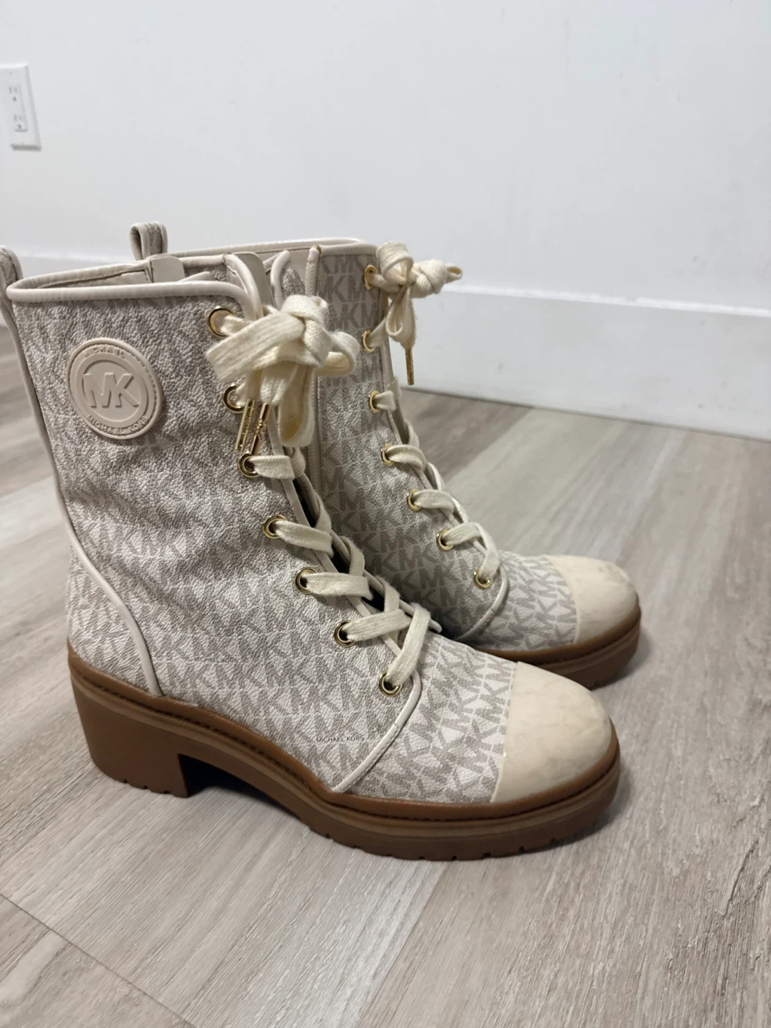 Michael Kors MK Logo Combat Boots