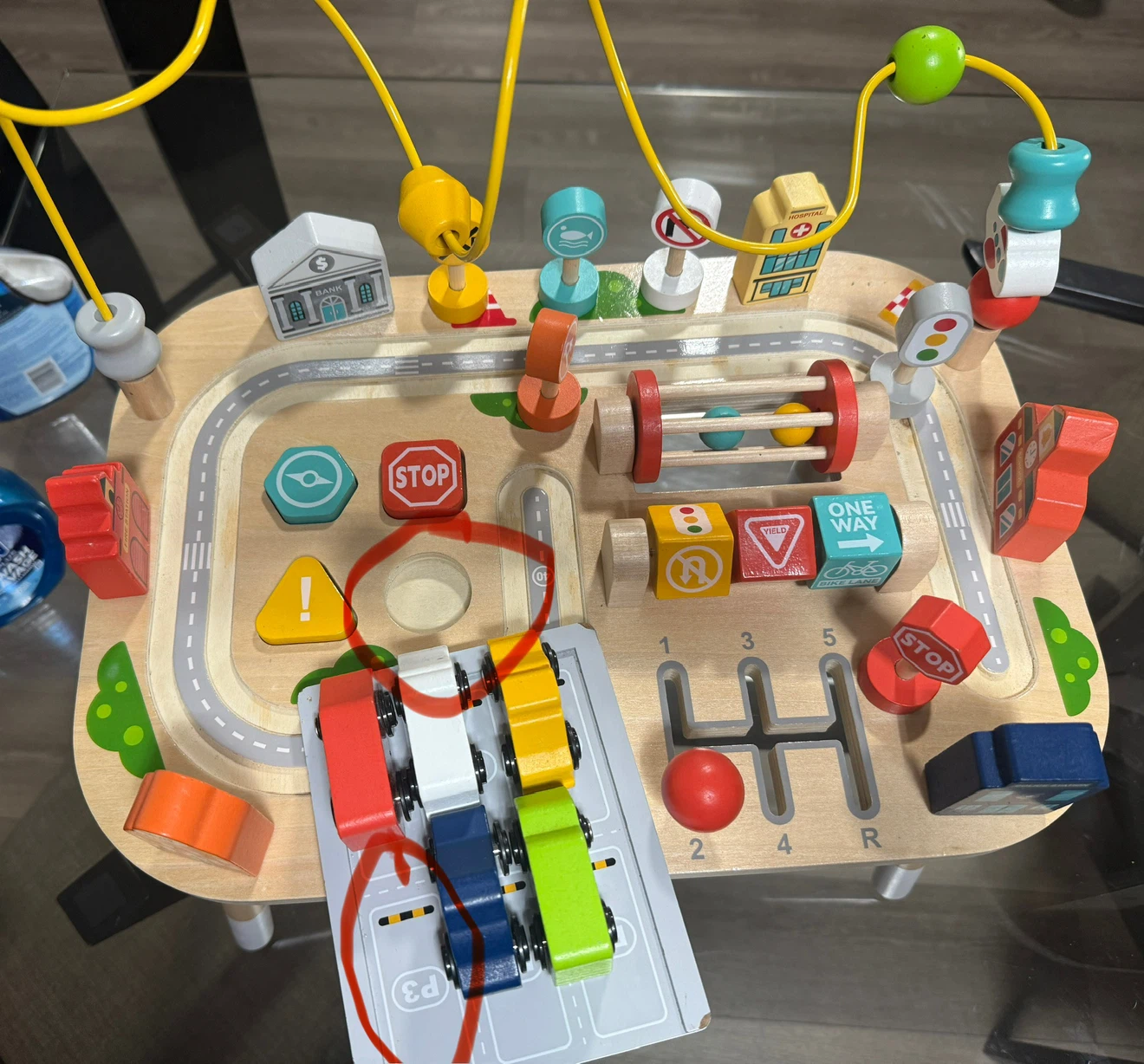Weilim Montessori Wooden Activity Table - photo 2