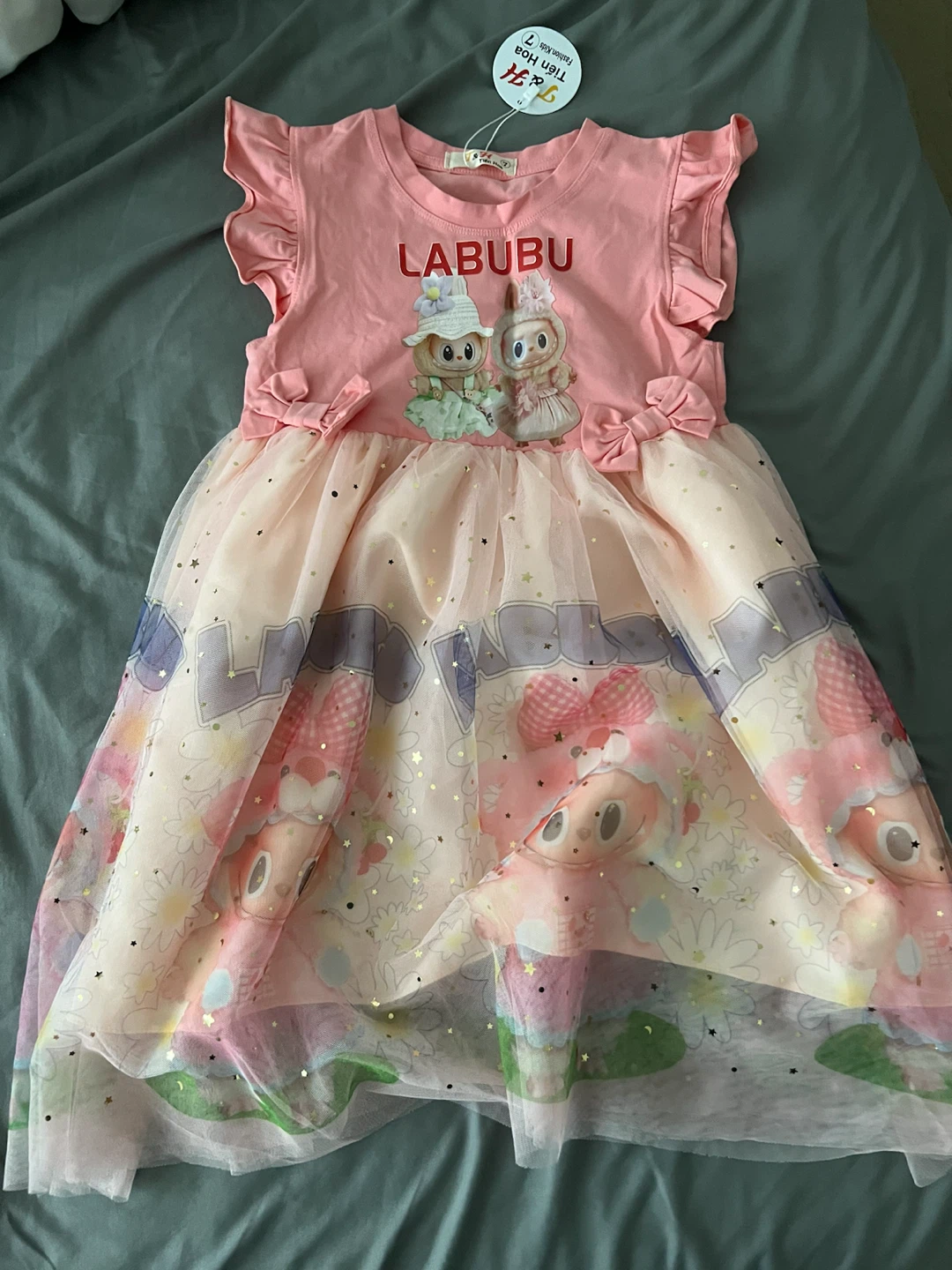 Two Girls Dresses Size 7 and 110