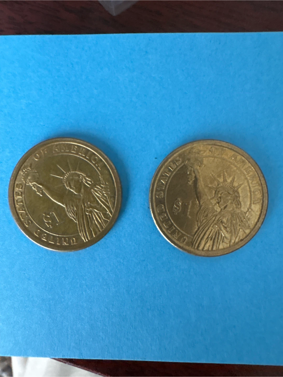 Two United States Presidential One Dollar Coins