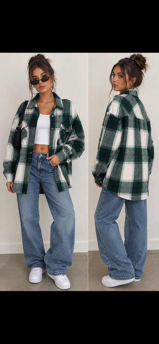 HFX oversized shacket size large