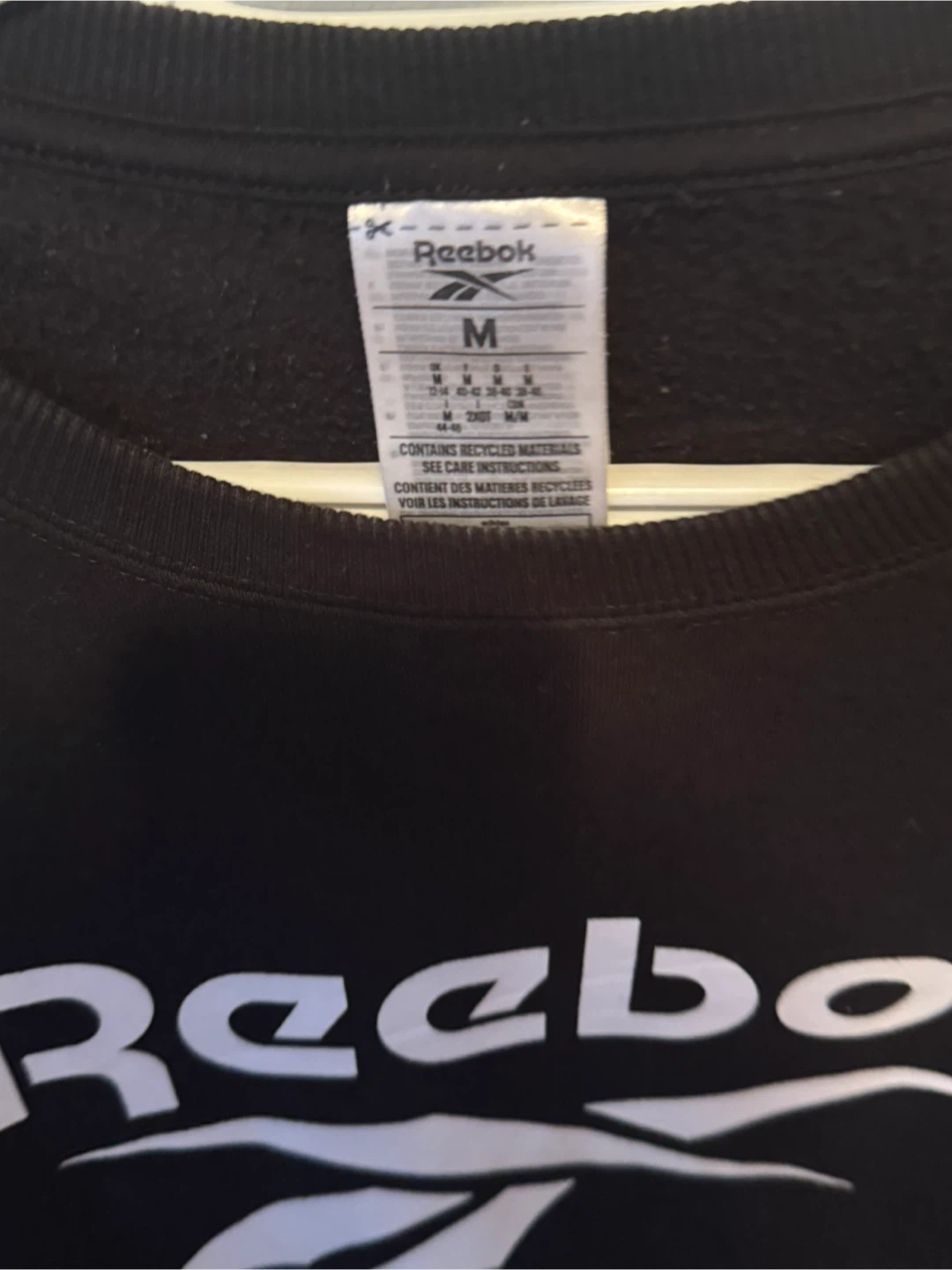 Reebok Black Sweatshirt - Medium - photo 2