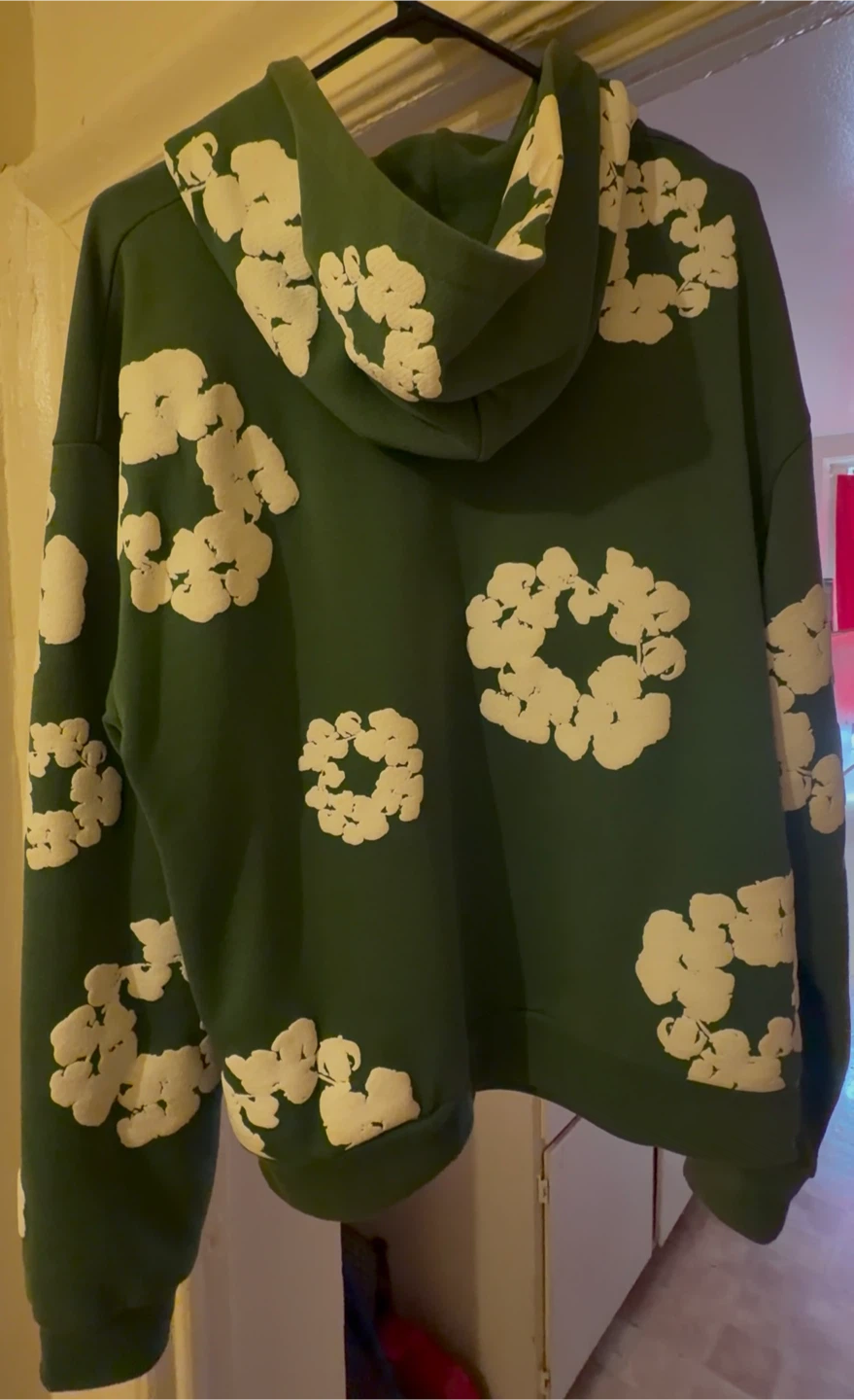Denim Tears Floral Hoodie Green (Sz) L - photo 2