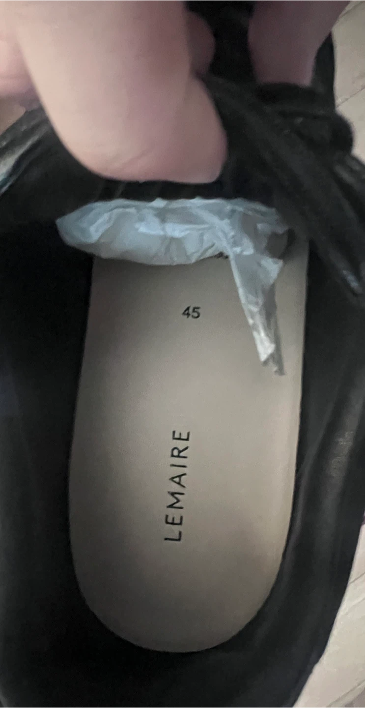 Lemaire Black Leather Sneakers - Size 45/12 - photo 3