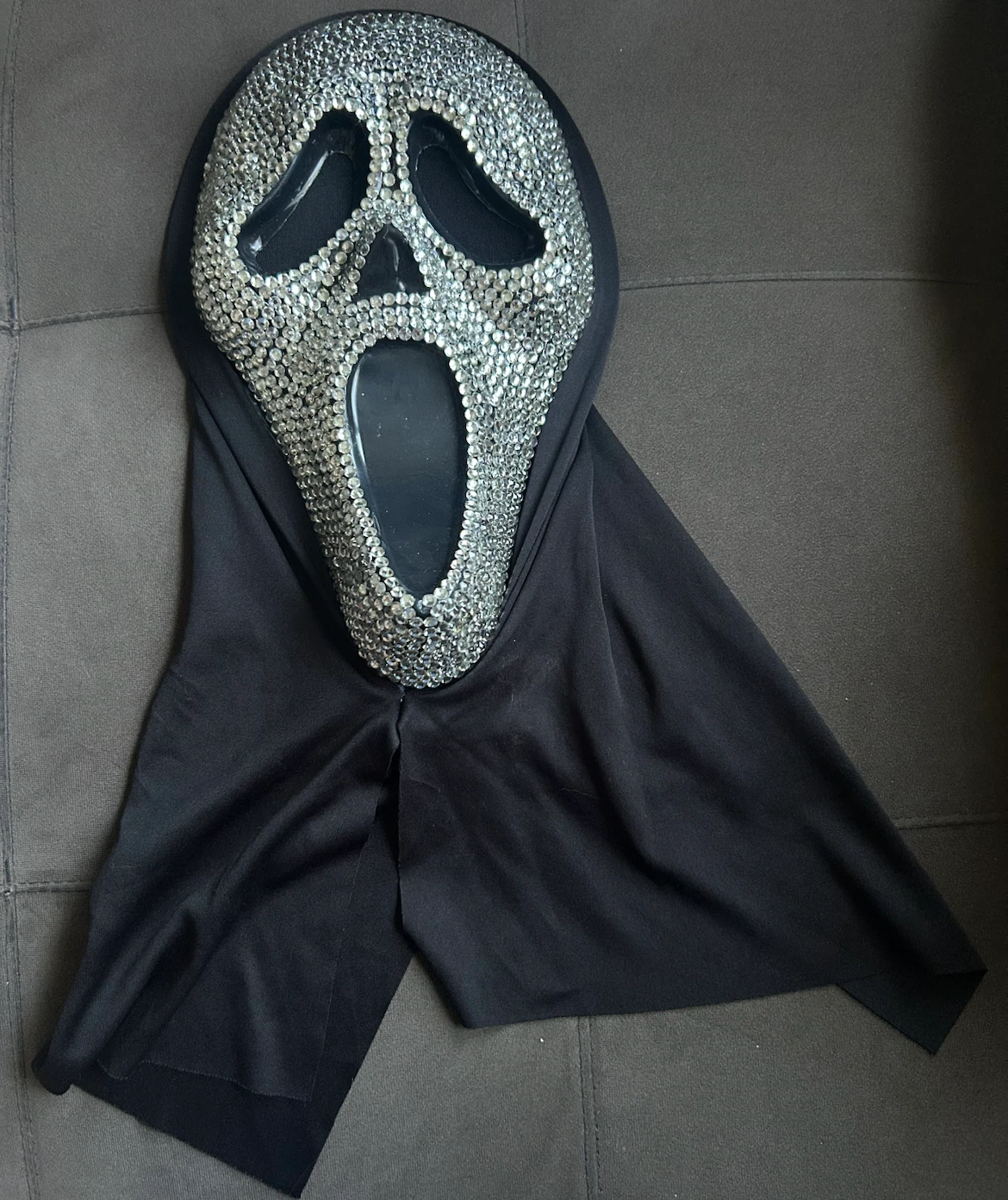 Rhinestone Ghost Face Mask