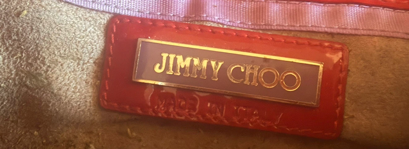 USED • JIMMY CHOO Patent Leave Clutch • OBO - photo 5