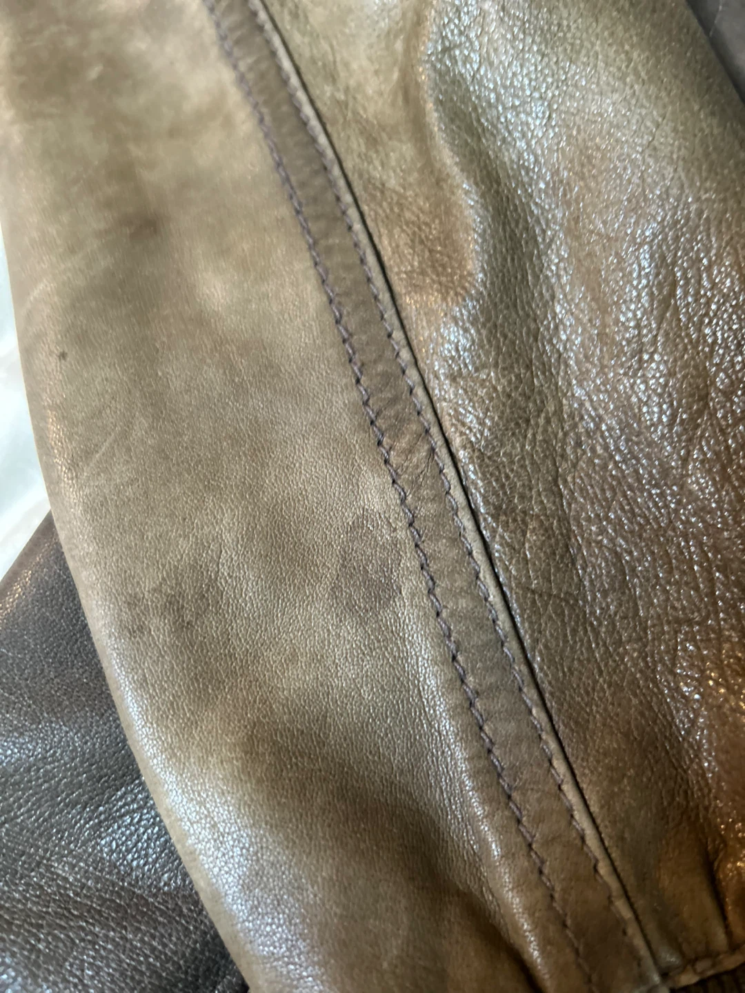 Sheepskin Leather Bomber Jacket - photo 5
