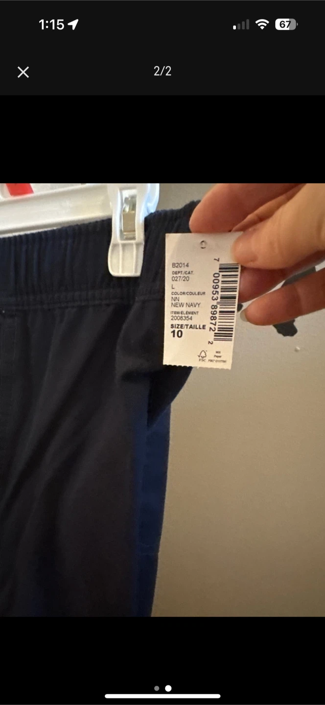 New Navy Cargo Pants Size 10 - photo 2