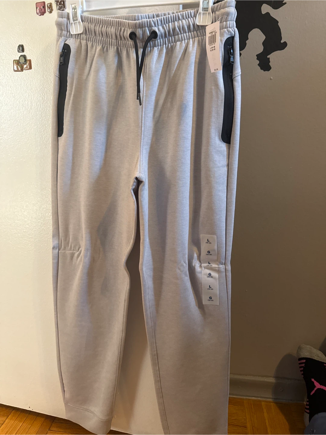 Old Navy Boys Joggers Light Grey Size L 10-12