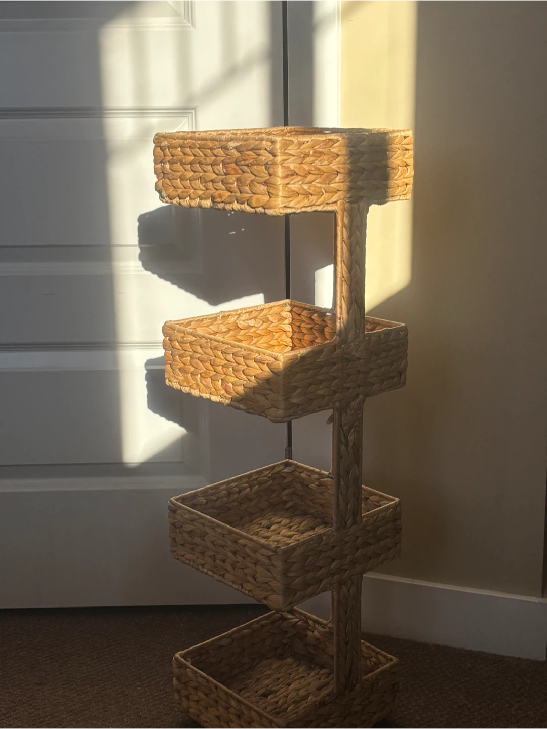 Woven Seagrass 4-Tier Storage Shelf - photo 2