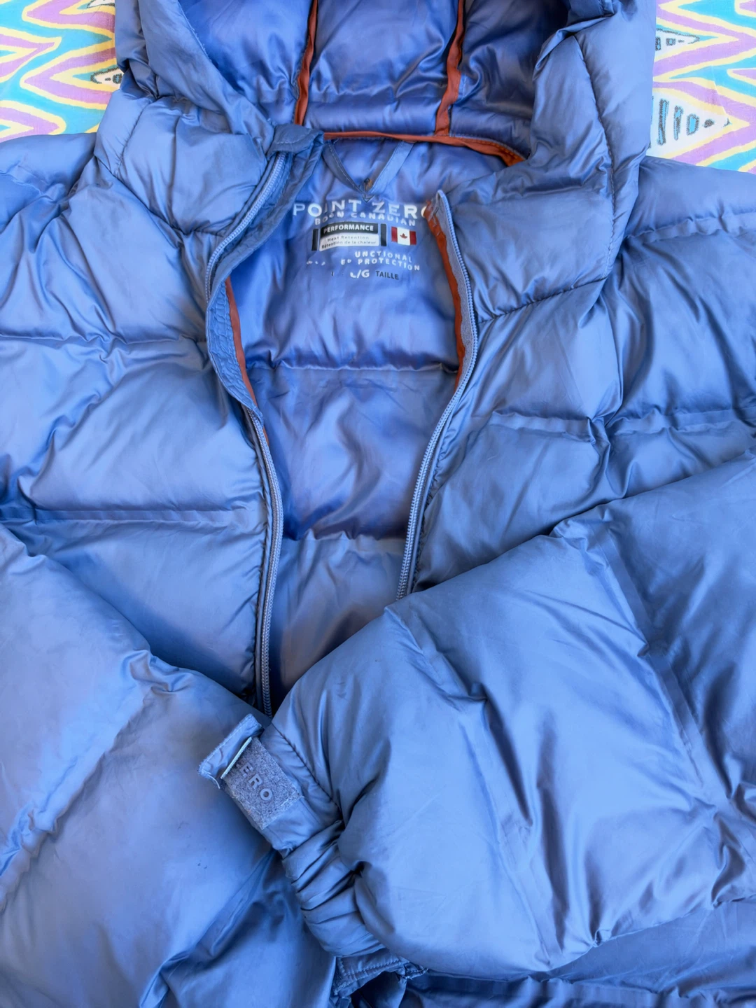 Brand New Point Zero Blue Winter Puffer Jacket