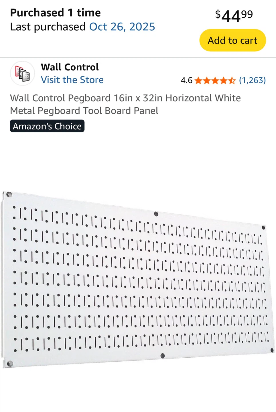 Wall control pegboard - photo 2